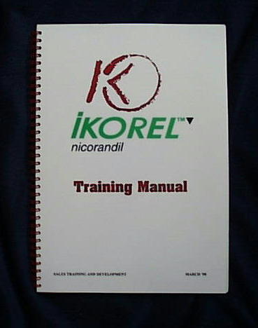 A sample of our work.  A training manual for Rh�ne-Poulenc Rorer / Merck